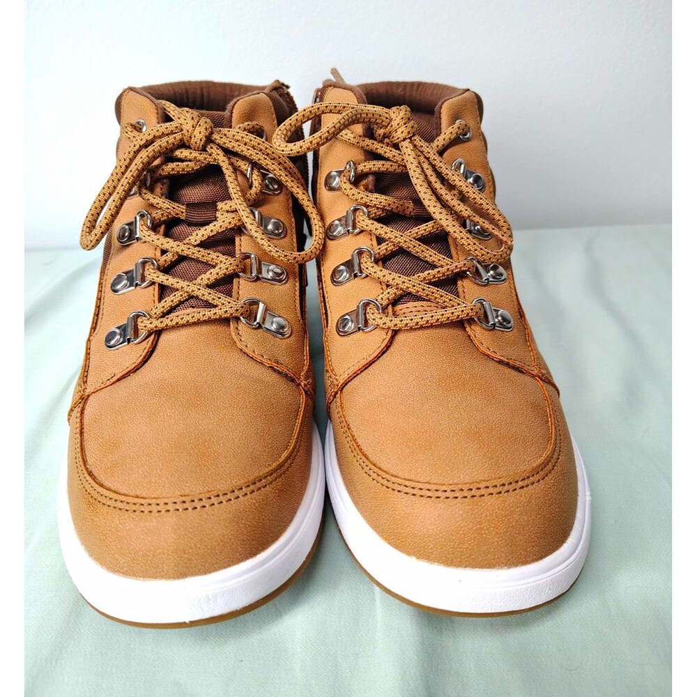 Cat & Jack Brown Lace-Up Ankle Boots Casual Round Toe Eyelet Men's US 6